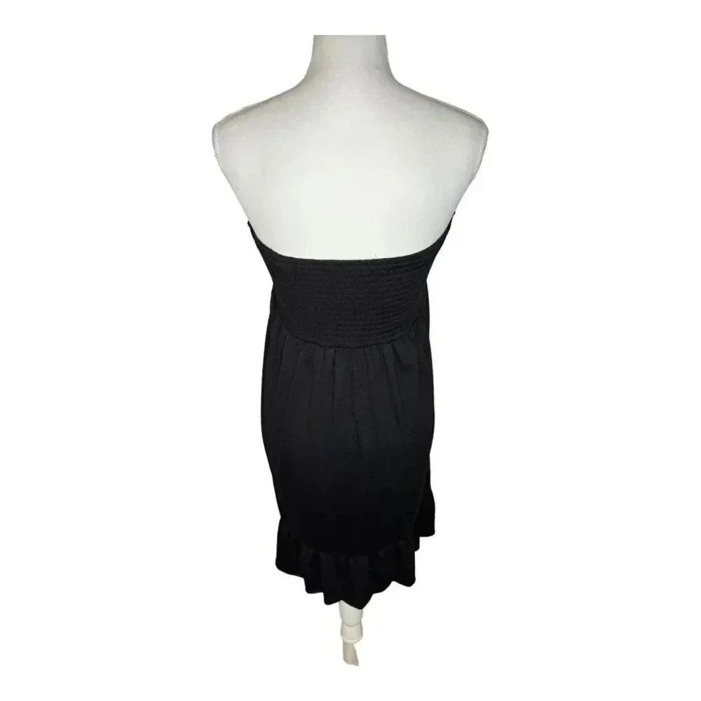 Nicole Miller New York Women’s XL Black‎ Tube Top Tiered Dress - Picture 2 of 5